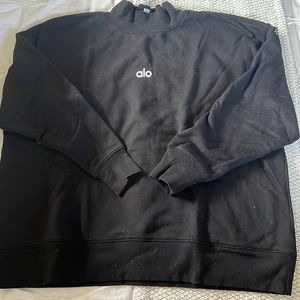rare ALO YOGA refresh pullover with ALO graphics - size L